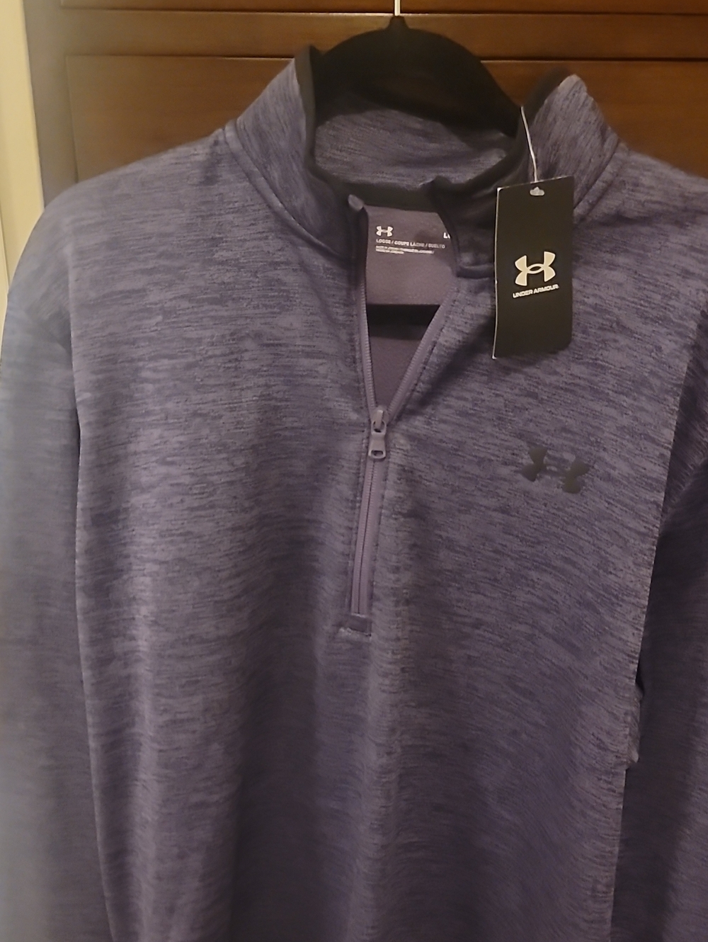 NWT Mens Under Armour Purple Heather 1/4 Zip Performance Pullover Size L